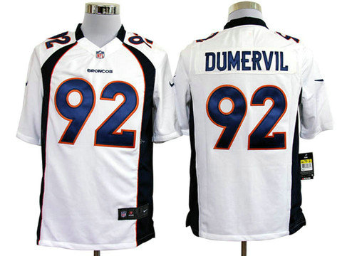 NFL Denver Broncos 92 Dumervil Authentic White Nike Game Jerseys